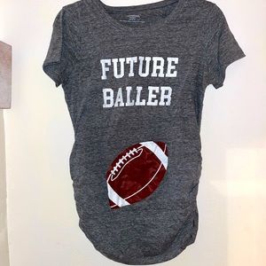 Maternity T-shirt grey “ future baller” size M Motherhood Maternity